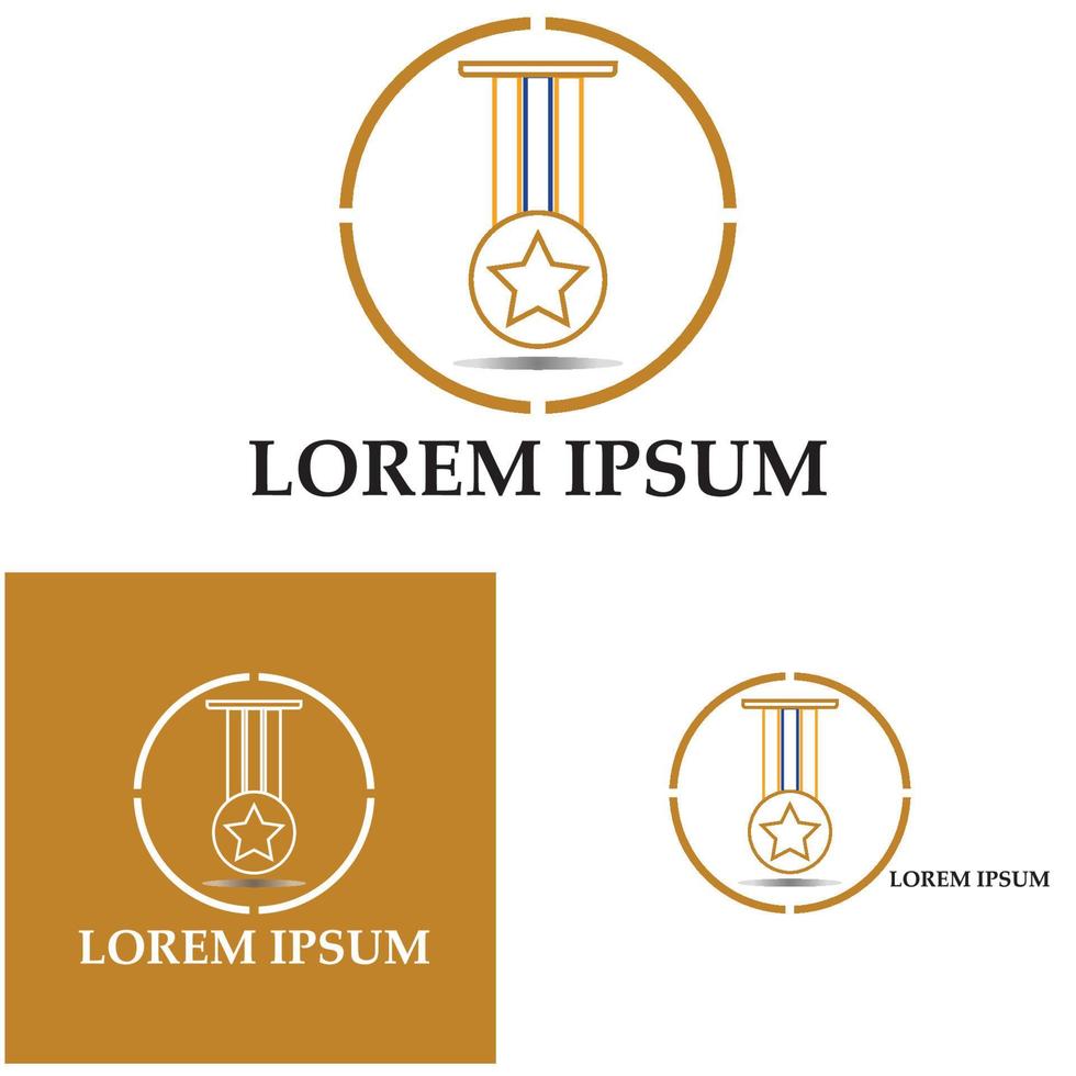 Medal icon vector background template illustration