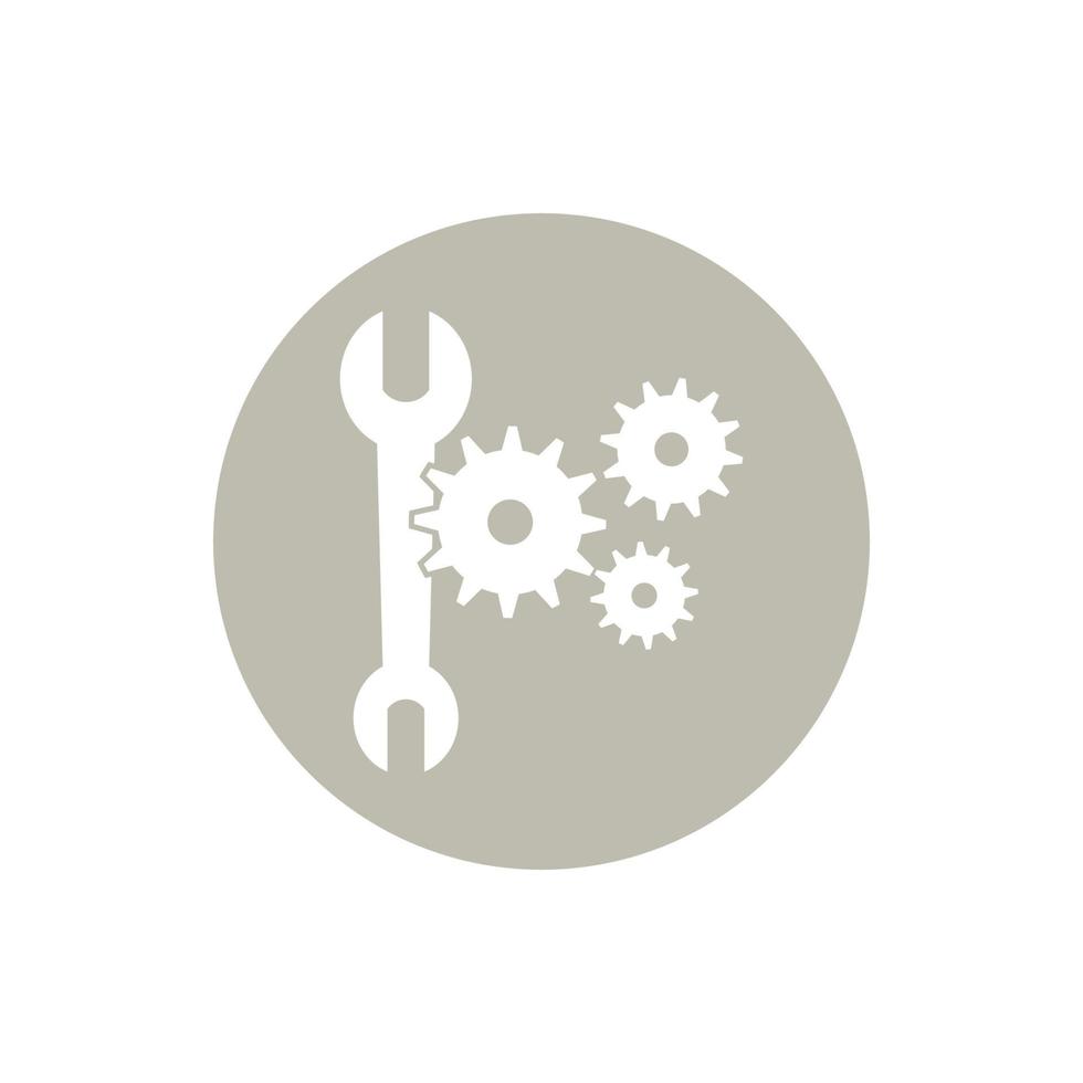 Gearwrench vector icon background template