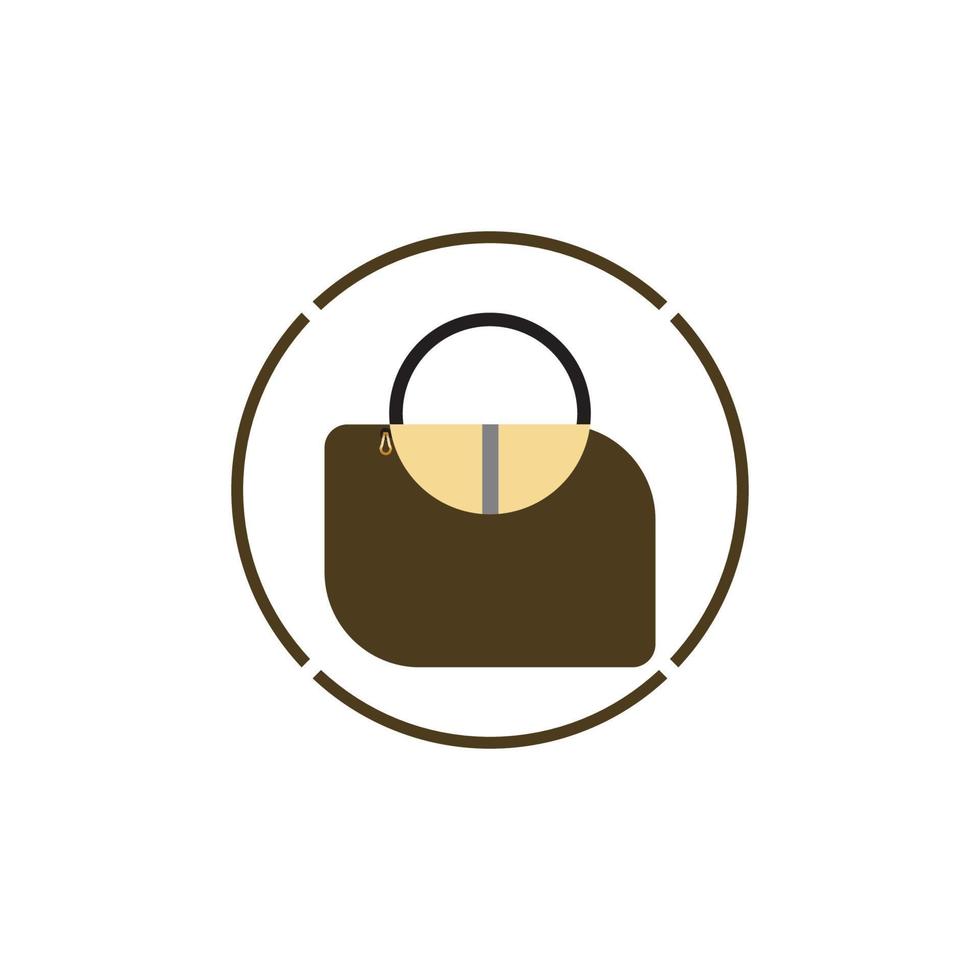 Woman bag icon vector background