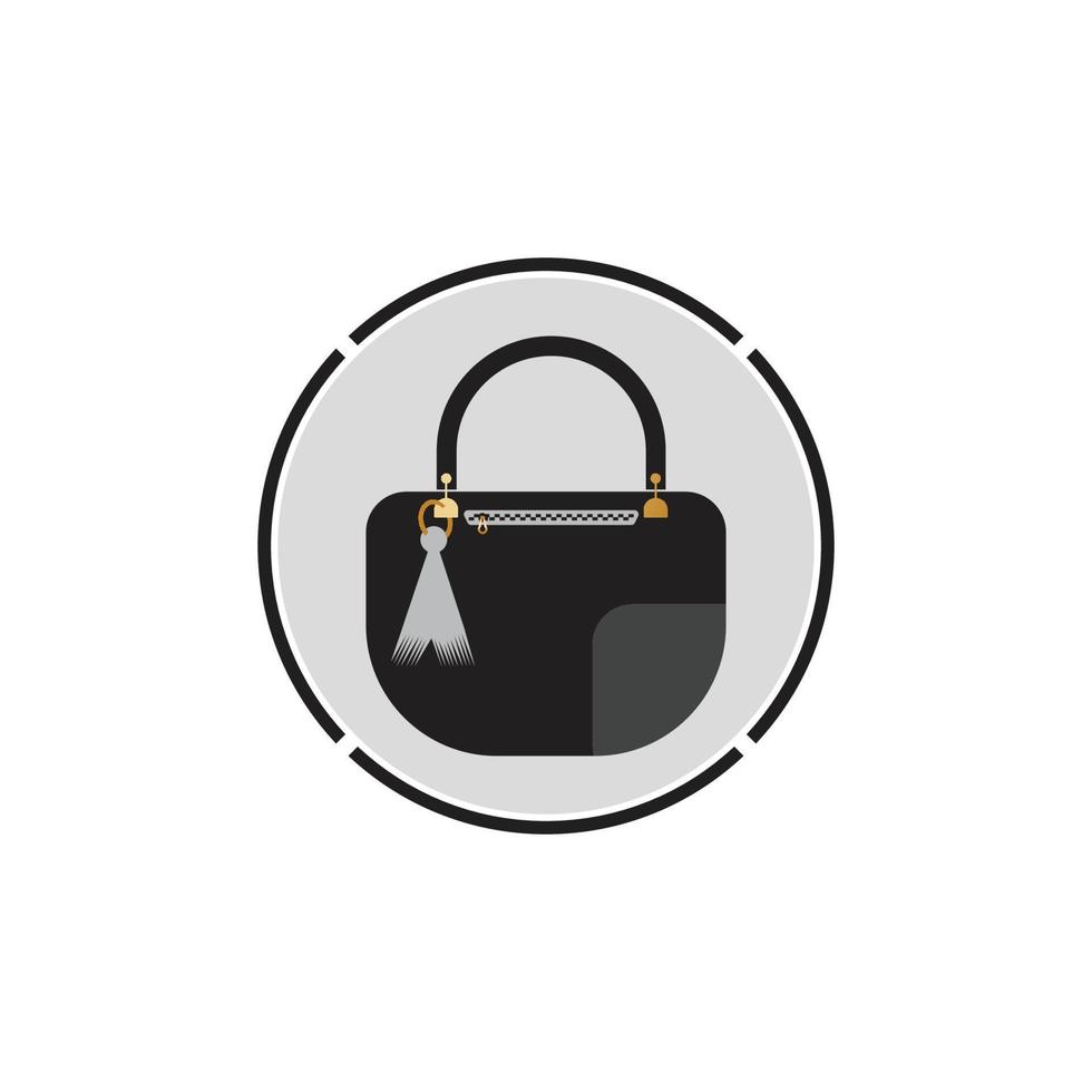 Woman bag icon vector background