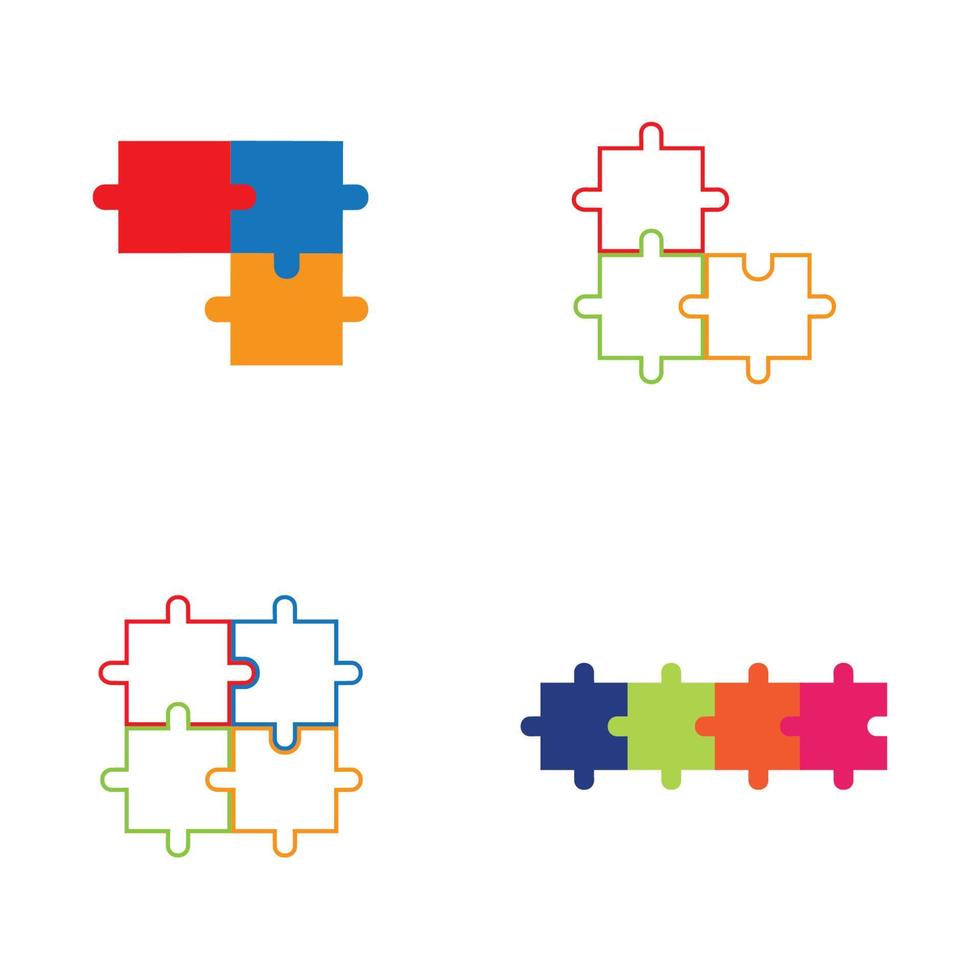Puzzle vector icon illustration background