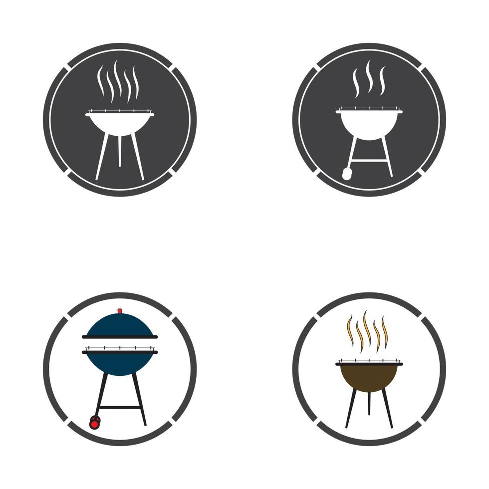 ilustración de vector de icono de barbacoa