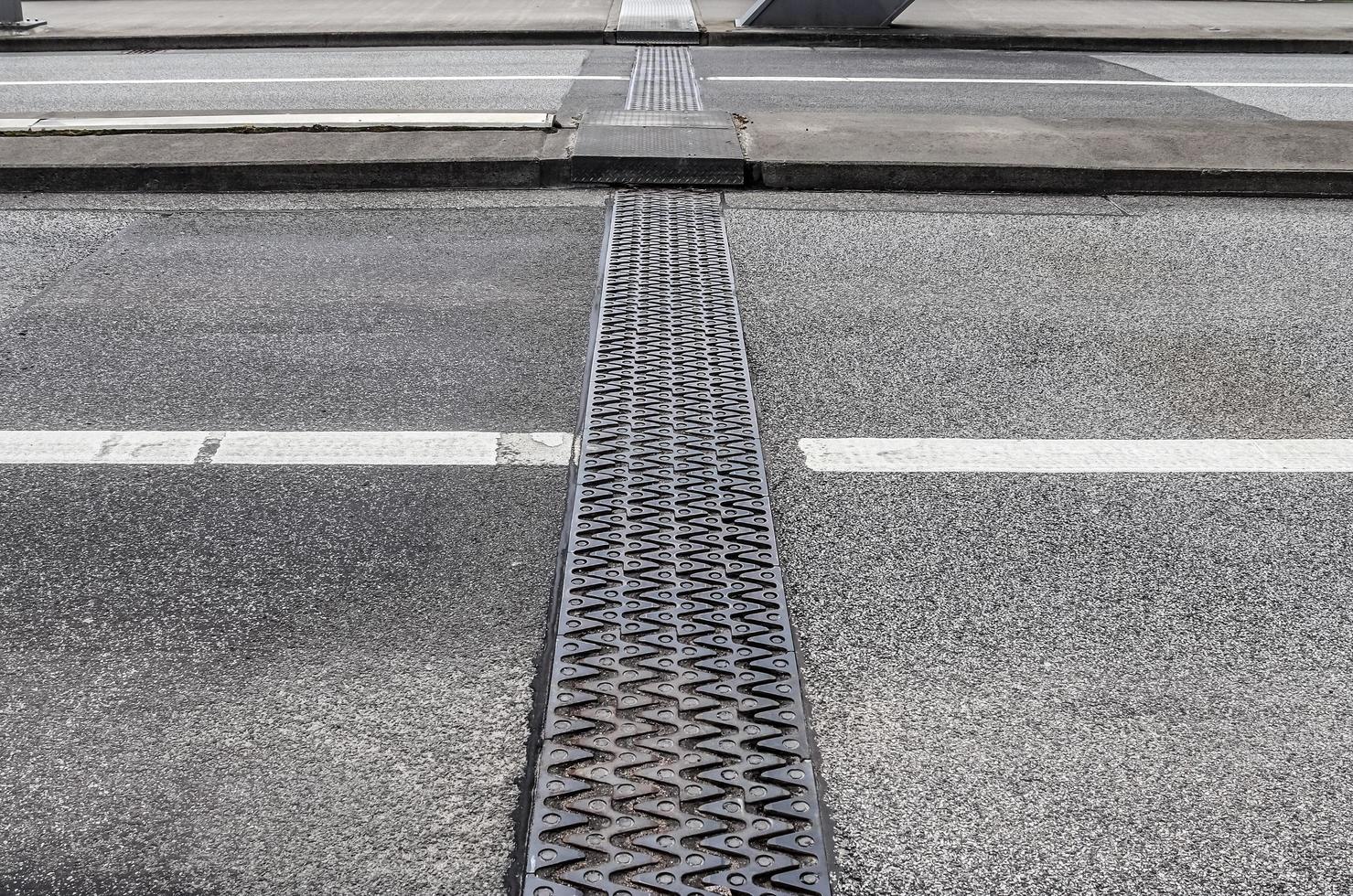Empty bridge in the streets of Kiel in Germany during the corona virus quarantine. photo