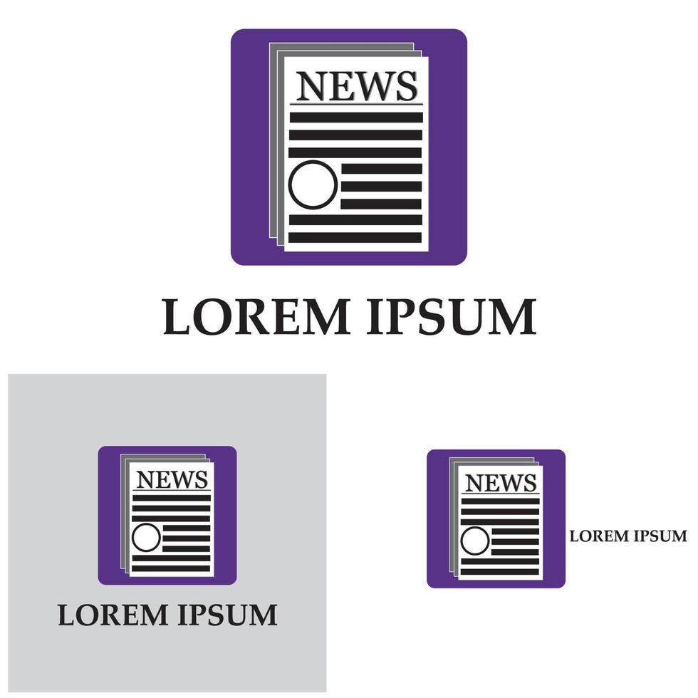 Newspaper icon vector symbol background