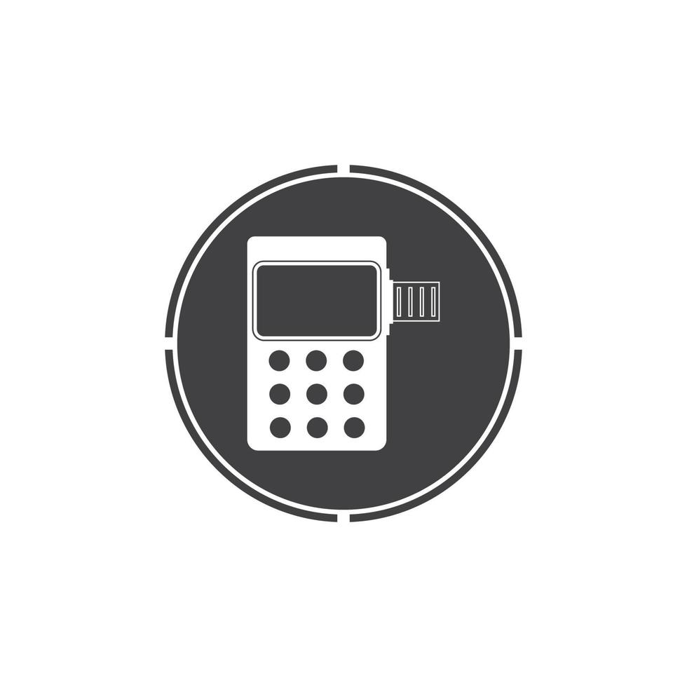 Credit card machine. ATM for money. Payment terminal illustration vector