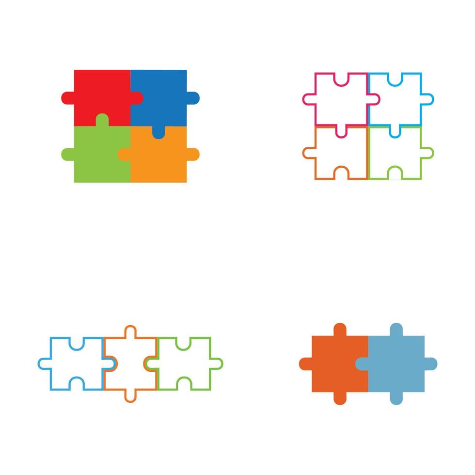 Puzzle vector icon illustration background