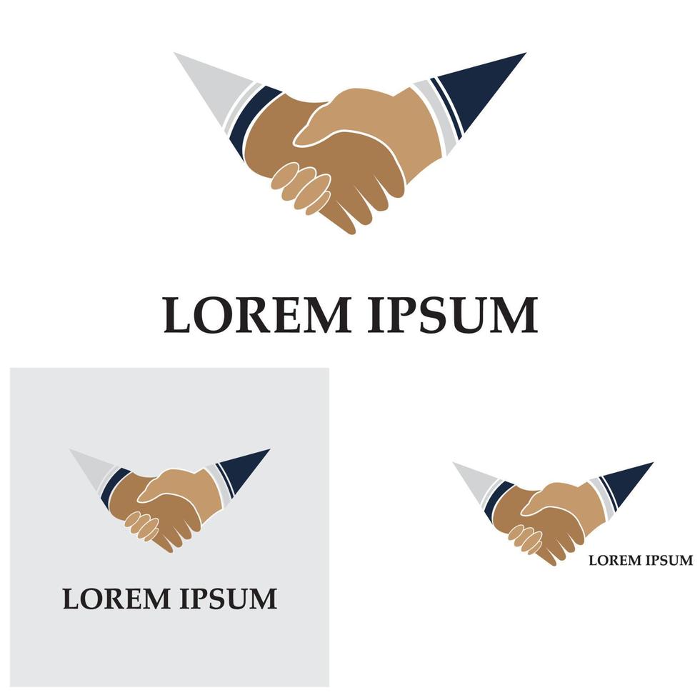 Hand shake icon vector background