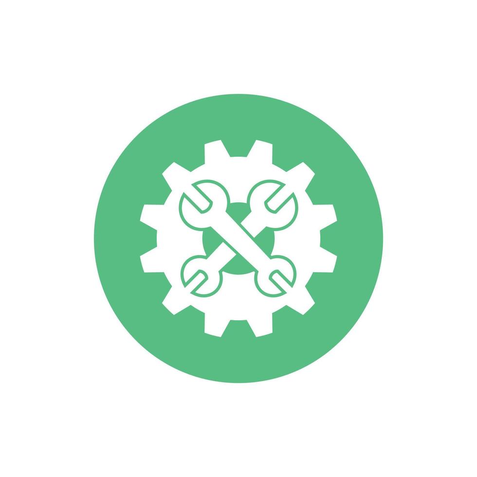 Gearwrench vector icon background template