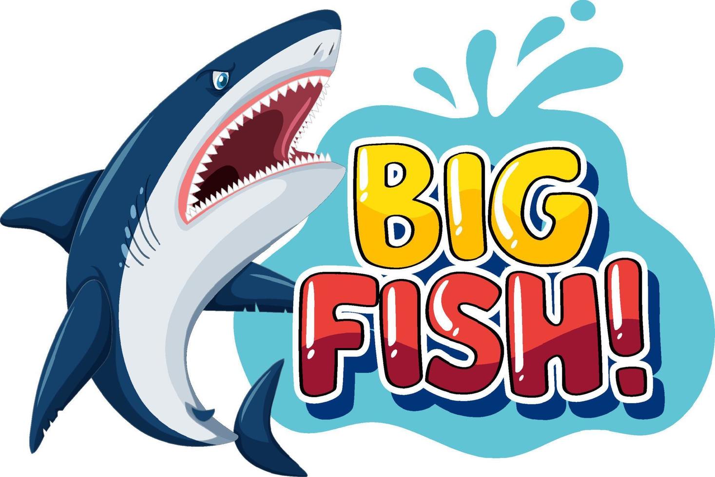 Font design for words big fish vector