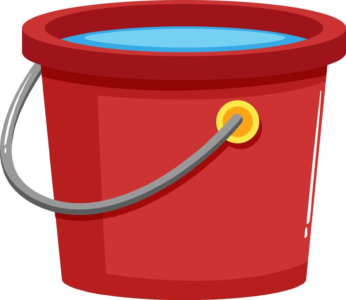 Bucket with water on white background vector