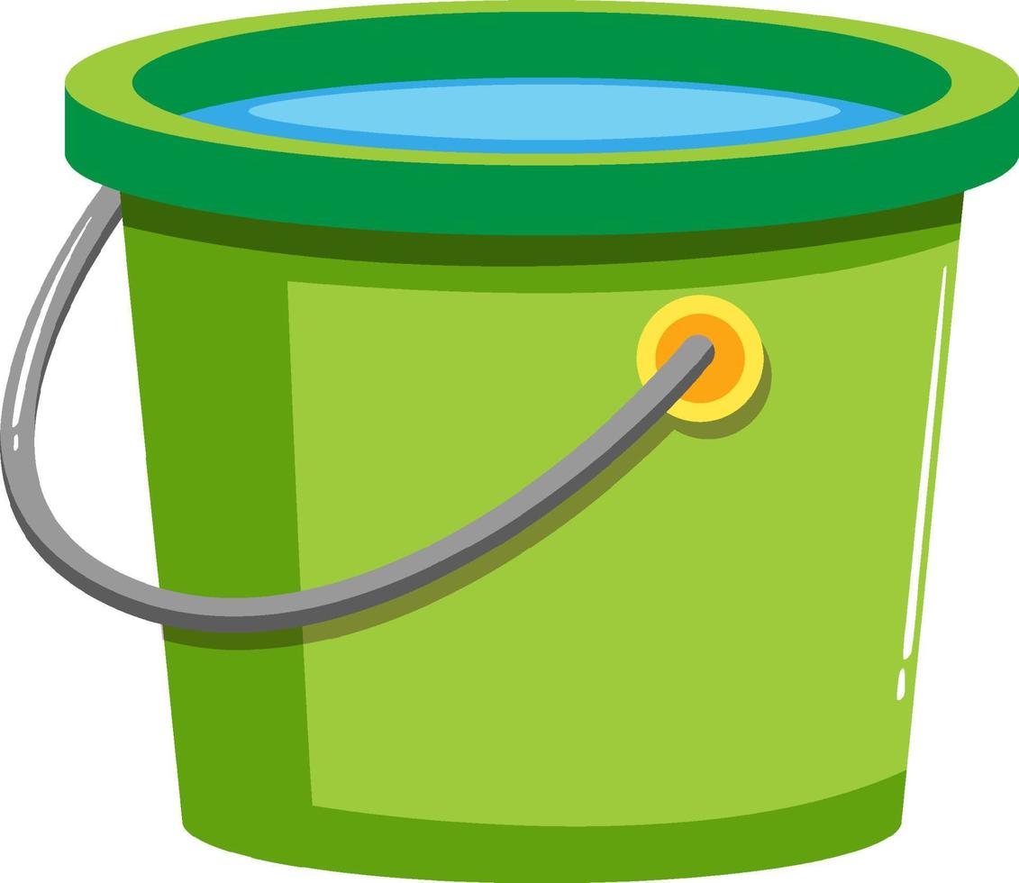 Bucket with water on white background vector
