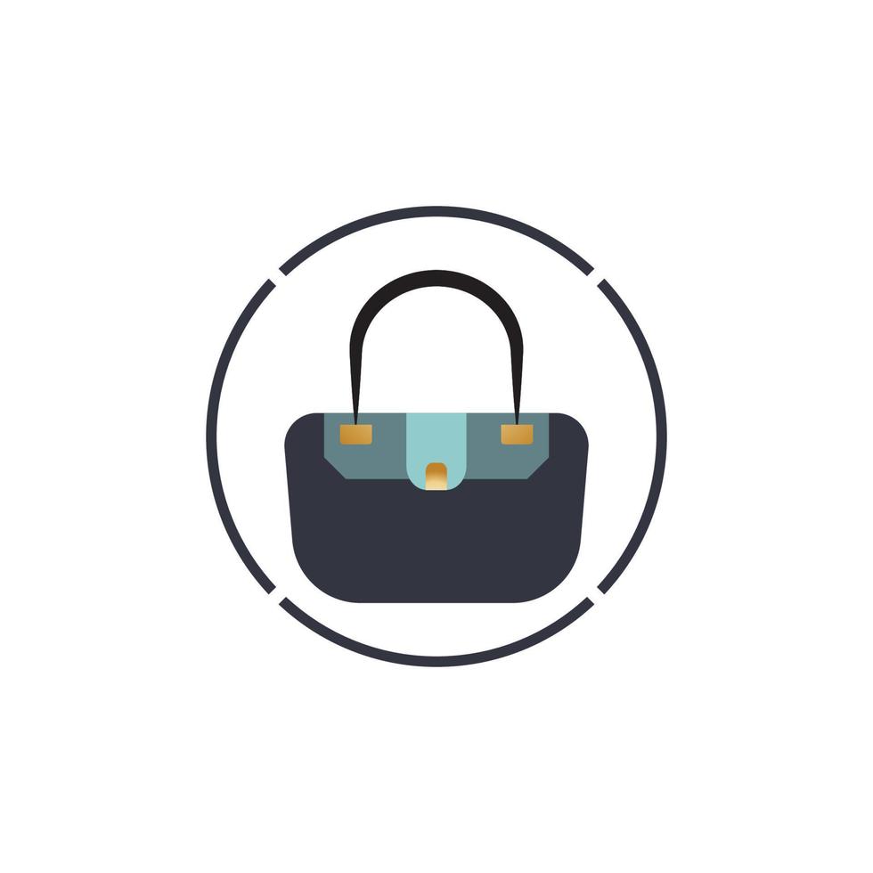 Woman bag icon vector background