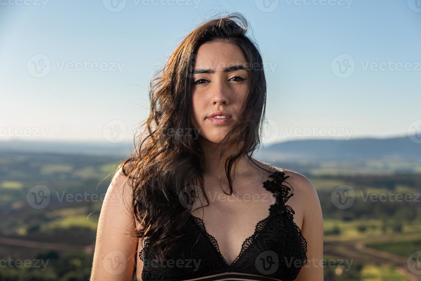 Beautiful girl on the nature. Park. Travel. photo