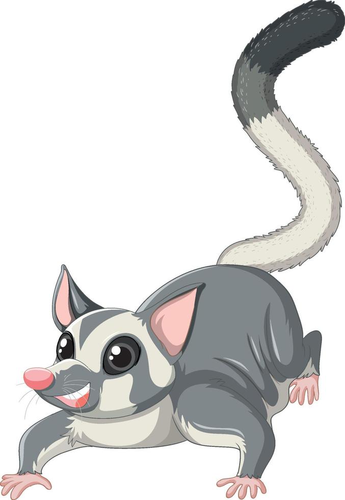 A cute cute sugar glider cartoon character vector