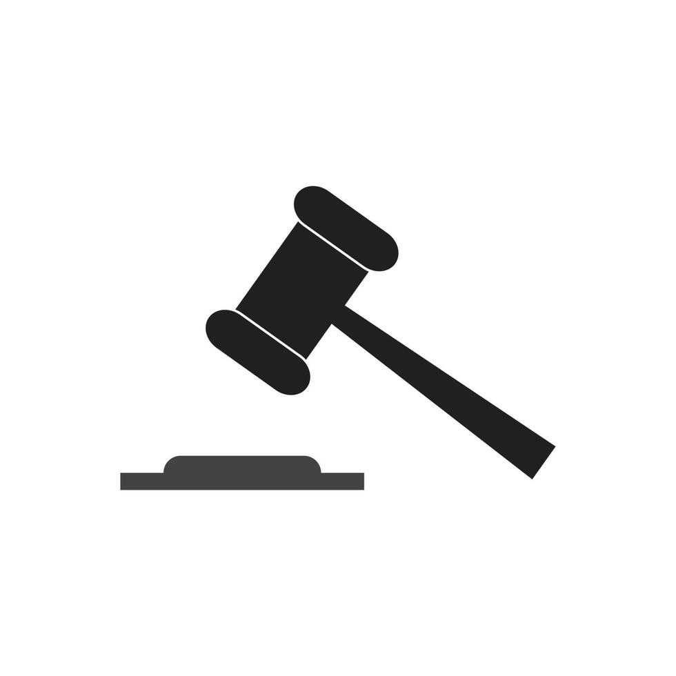 Hammer of a judge icon vector