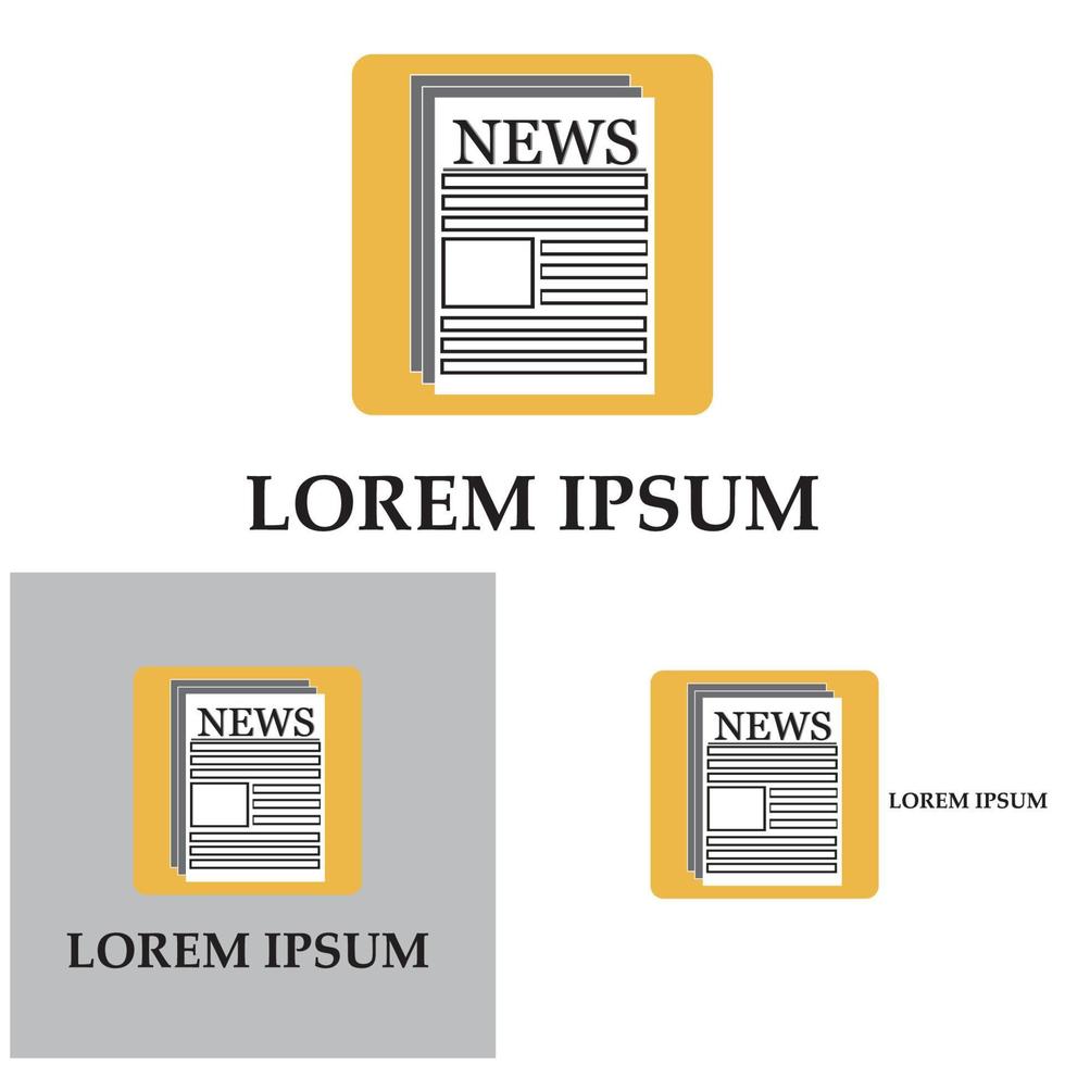 Newspaper icon vector symbol background