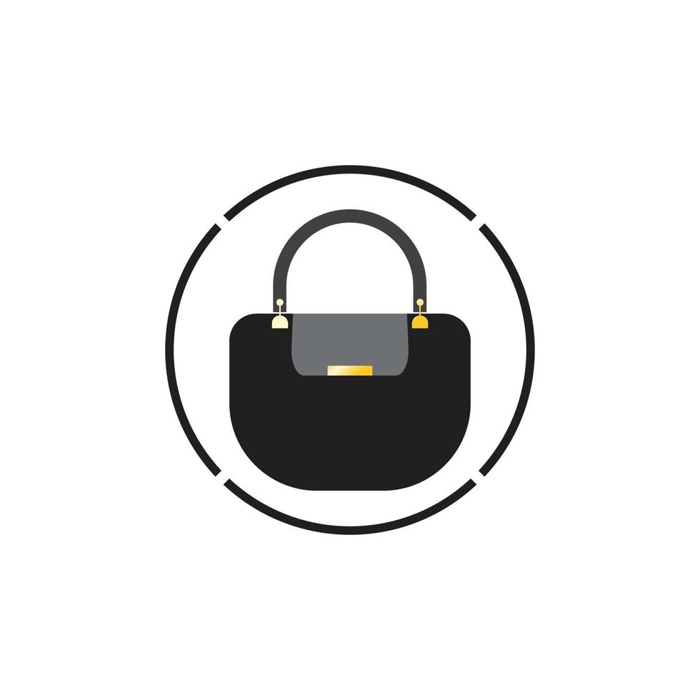 Woman bag icon vector background
