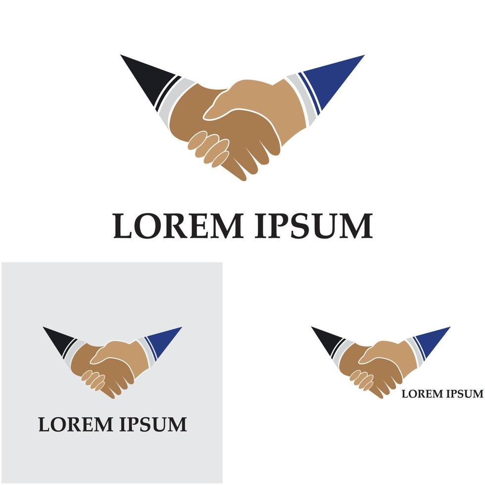 Hand shake icon vector background