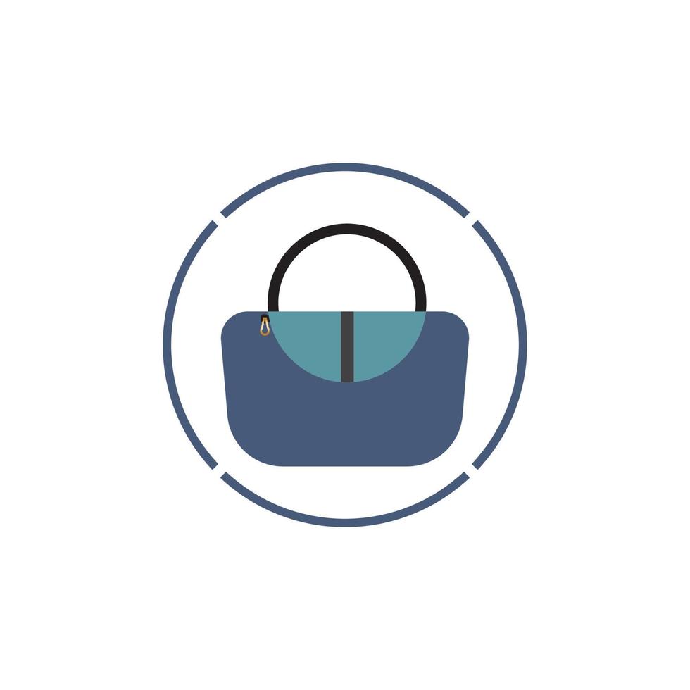 Woman bag icon vector background