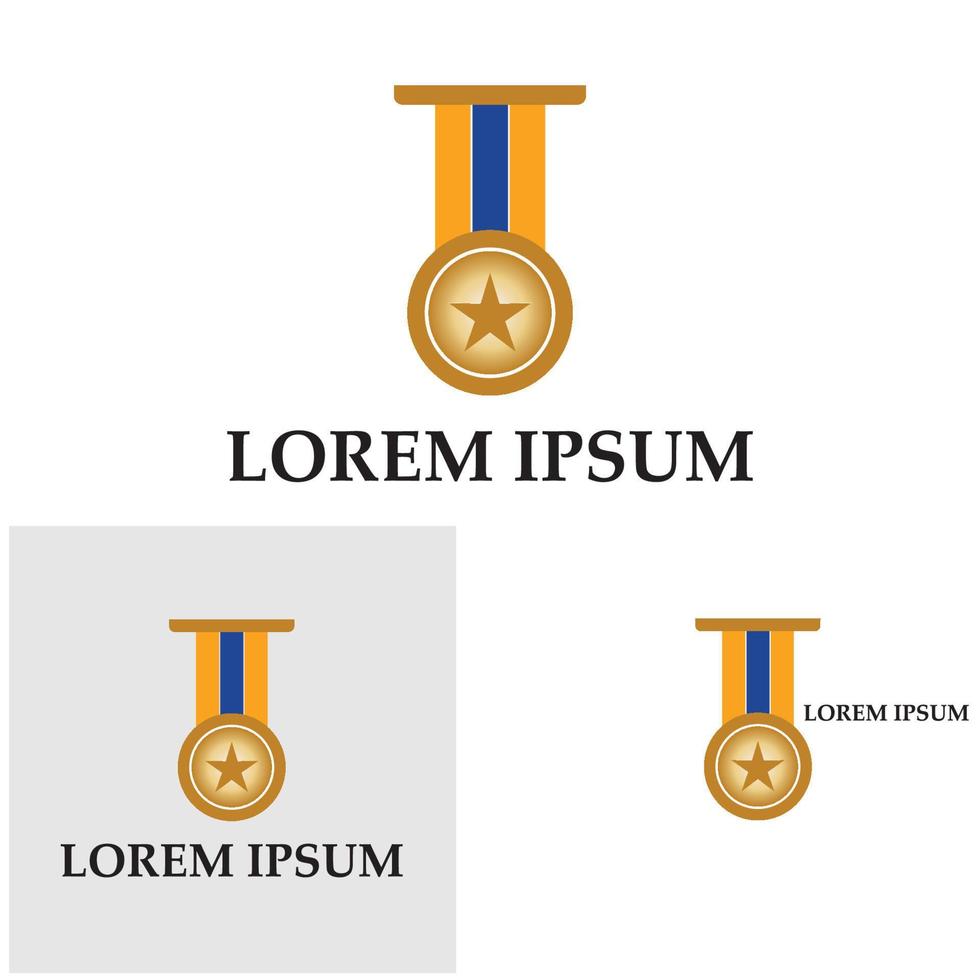 Medal icon vector background template illustration