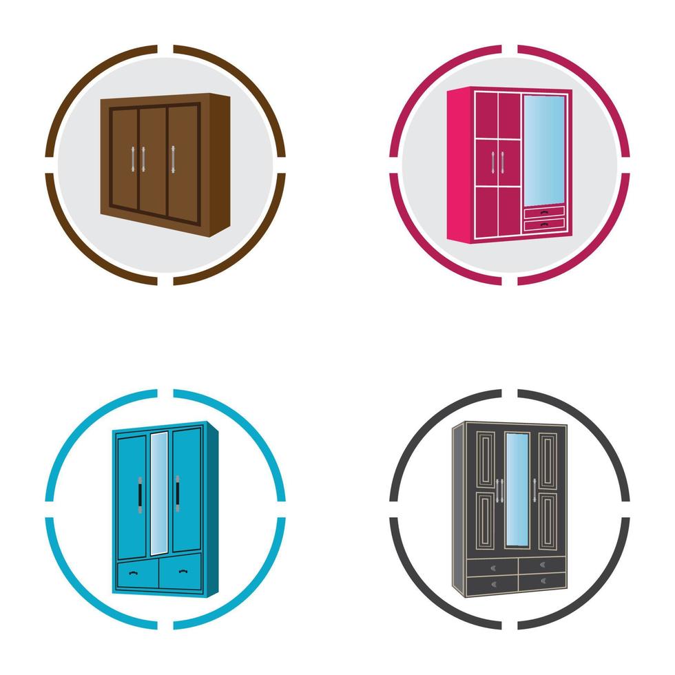 Wardrobe vector icon background logo template