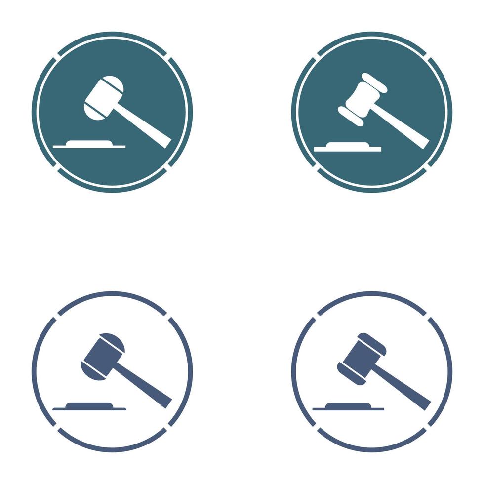 Hammer of a judge icon vector