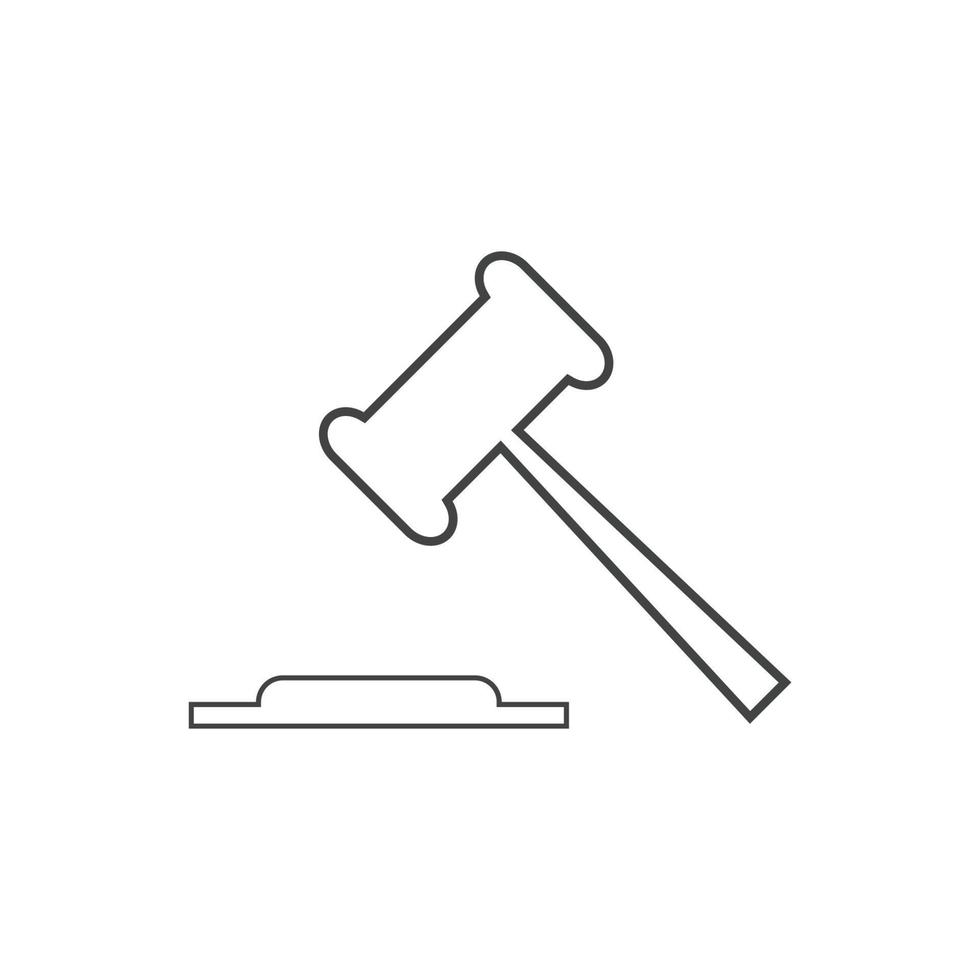 Hammer of a judge icon vector