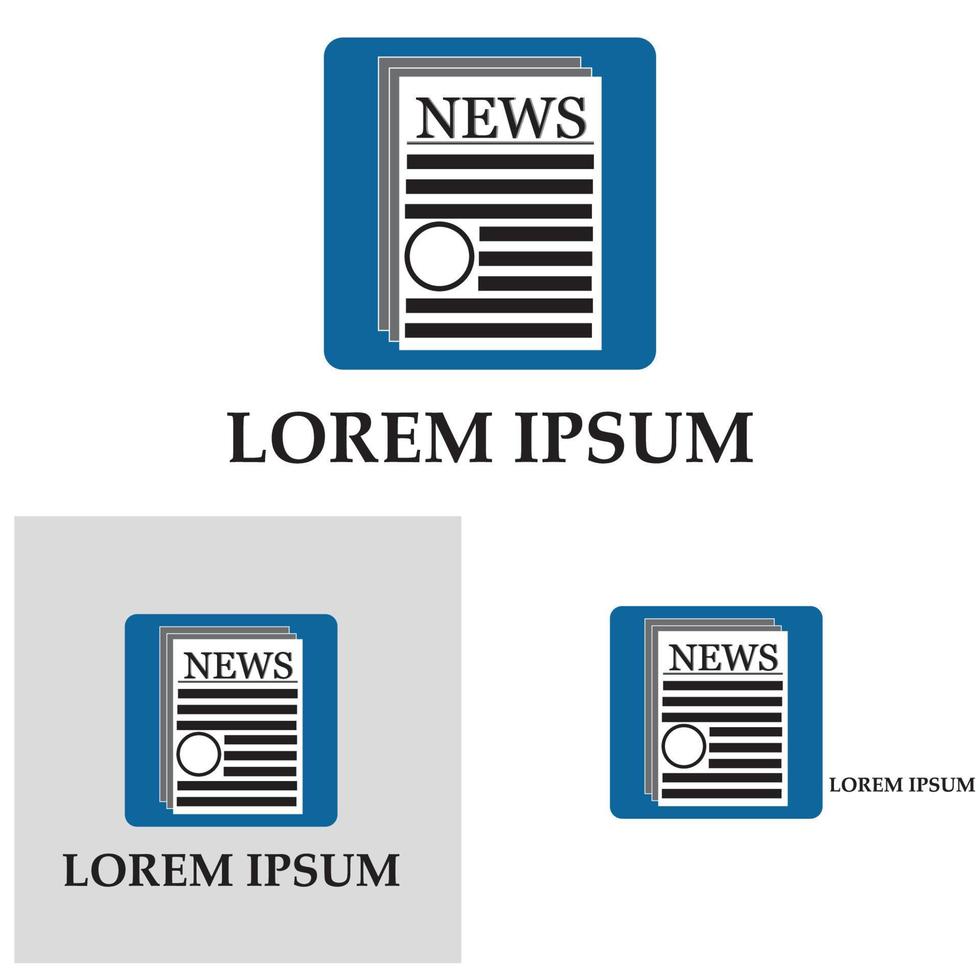 Newspaper icon vector symbol background