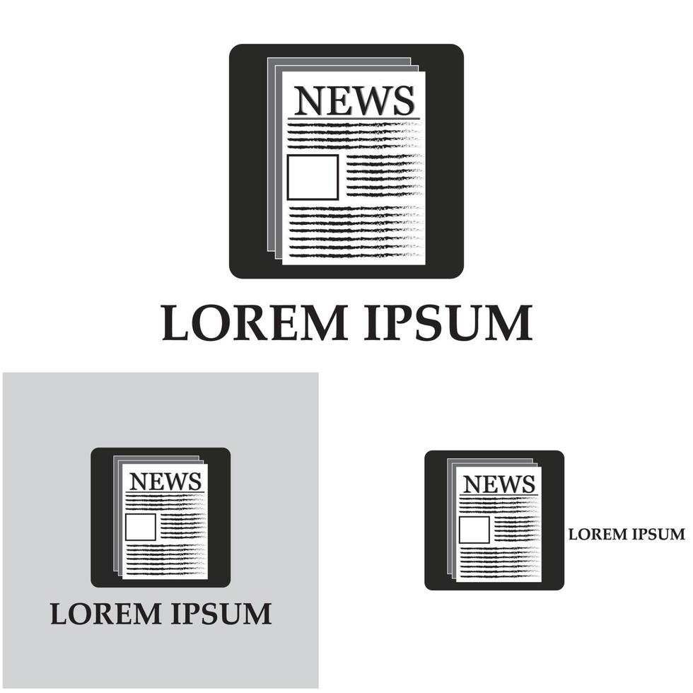 Newspaper icon vector symbol background