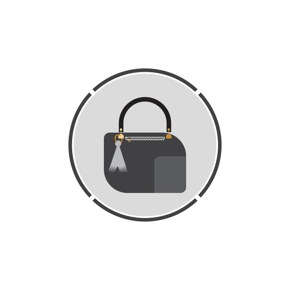 Woman bag icon vector background