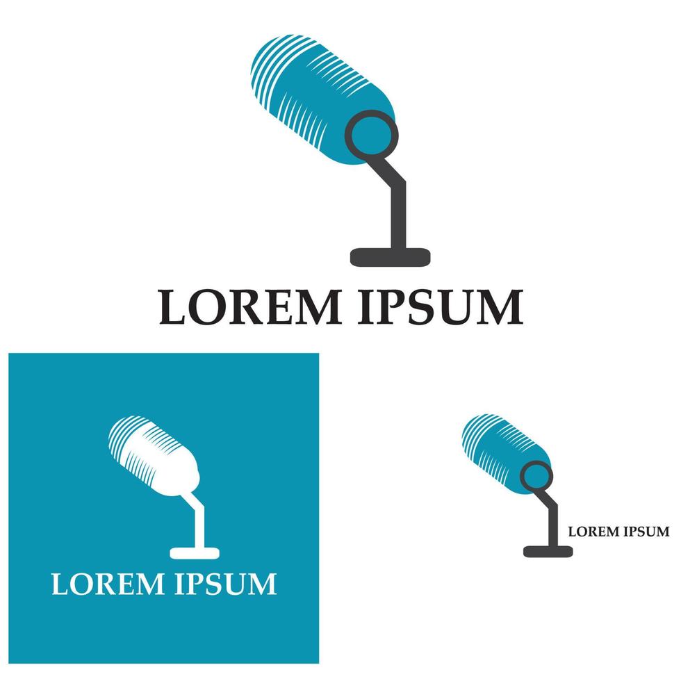 Microphone symbol design icon vector background