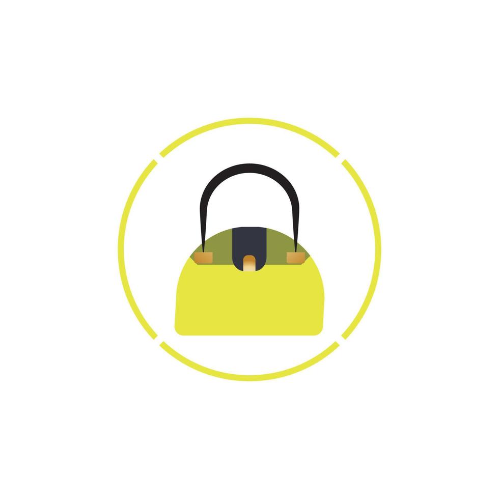 Woman bag icon vector background