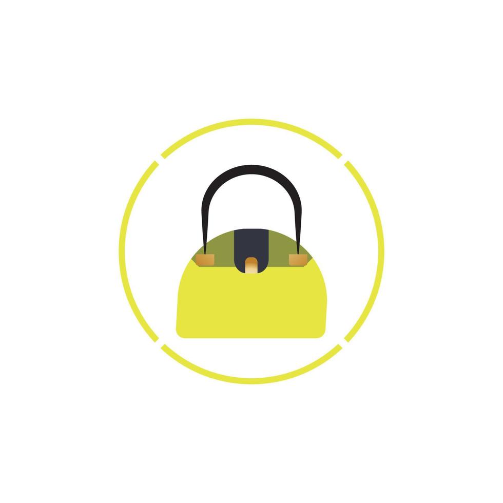 Woman bag icon vector background