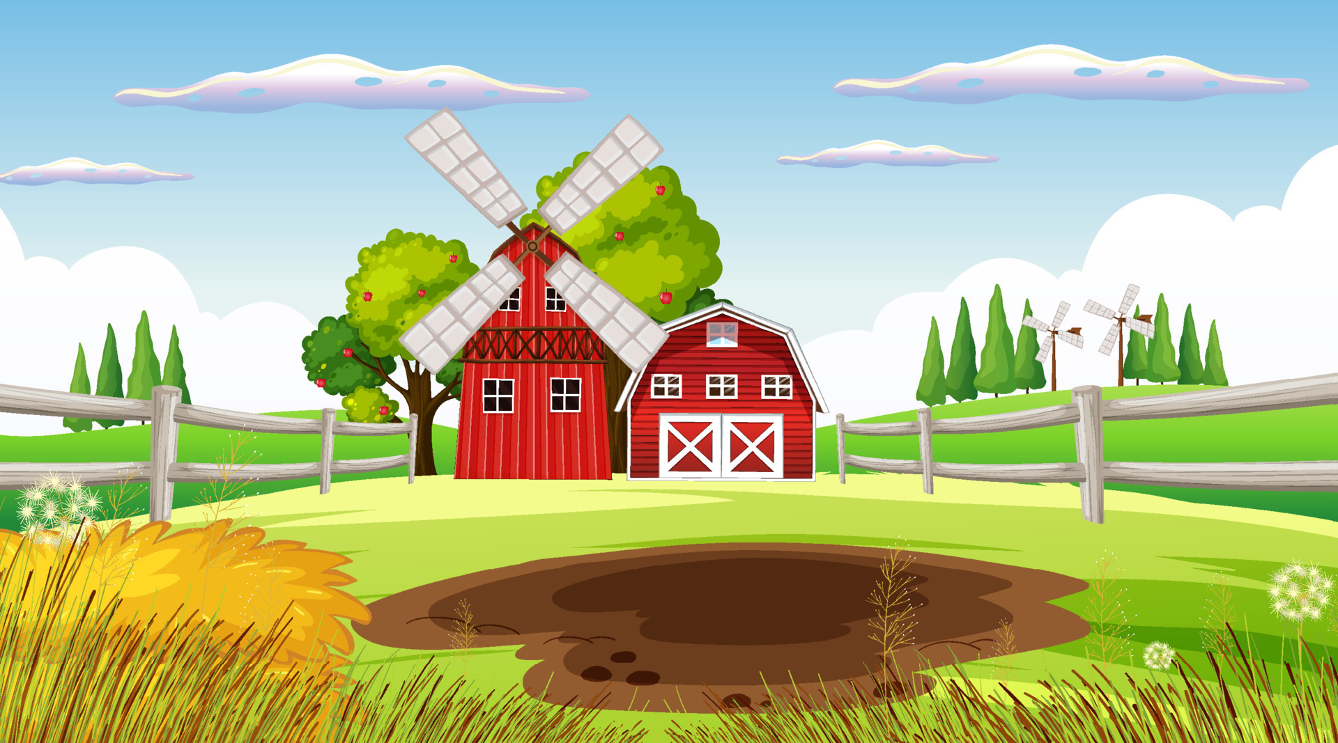 Farm Background Vector Art, Icons, and Graphics for Free Download