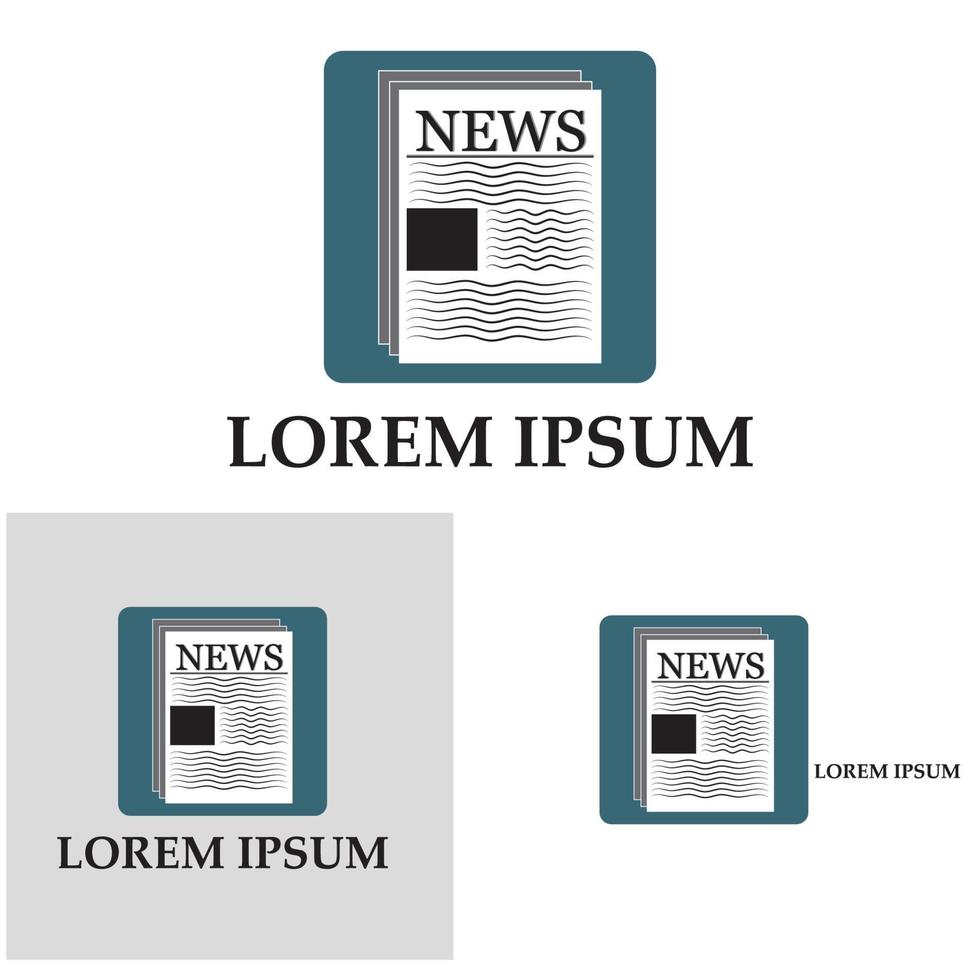 Newspaper icon vector symbol background