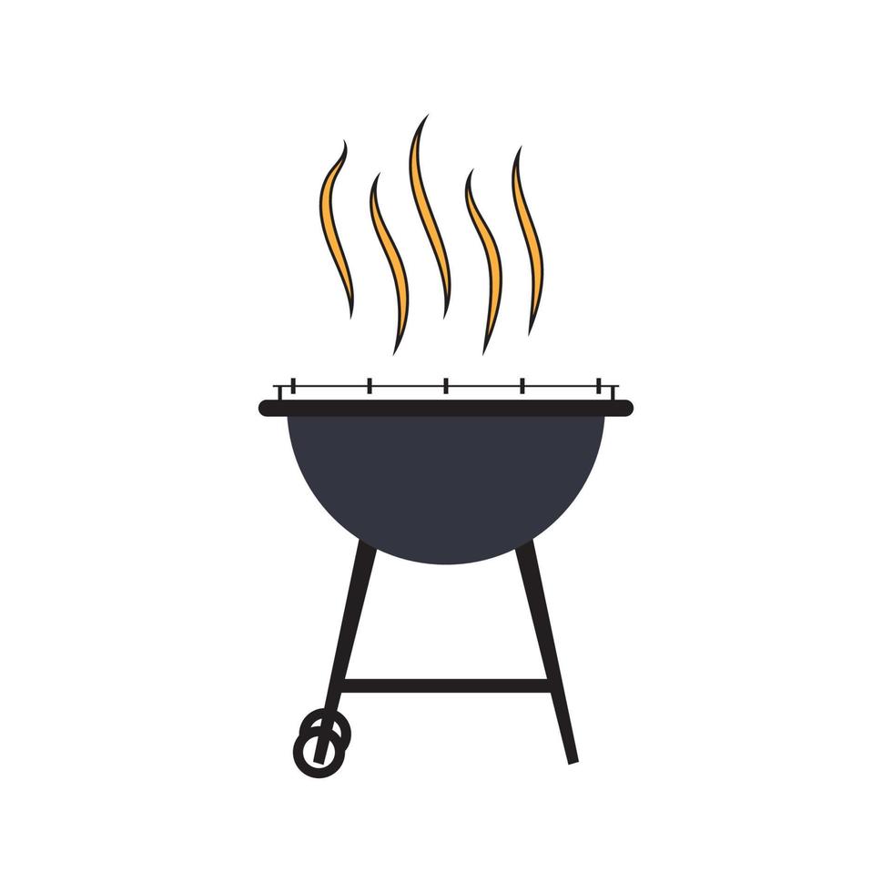 ilustración de vector de icono de barbacoa