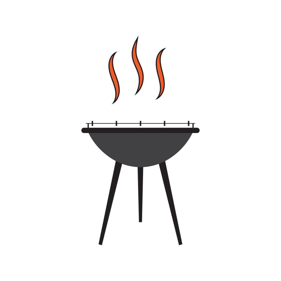 ilustración de vector de icono de barbacoa