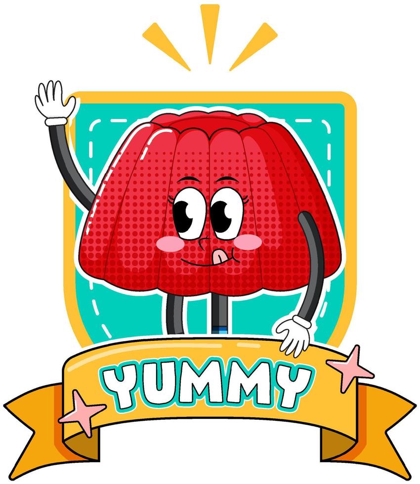 Funny jelly cartoon character vector