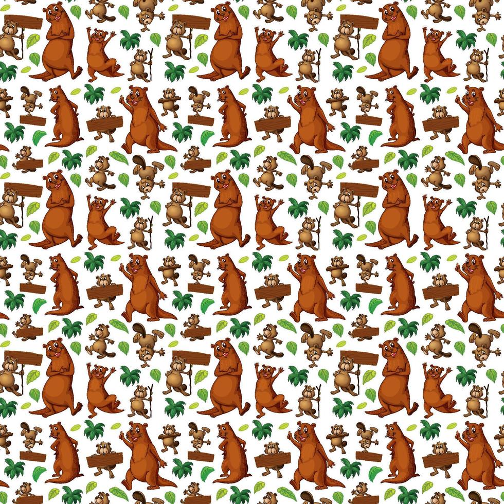 Cute animals cartoon set on white background vector