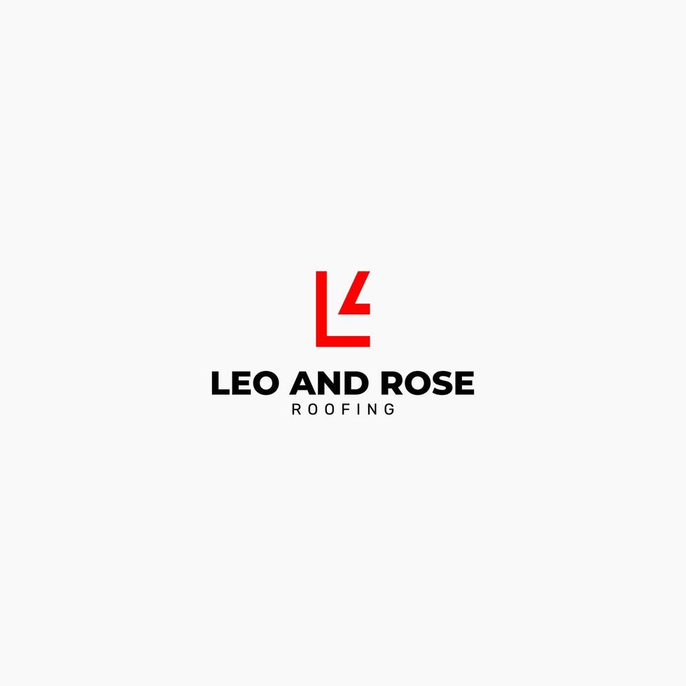 Letter L and R logo design vector