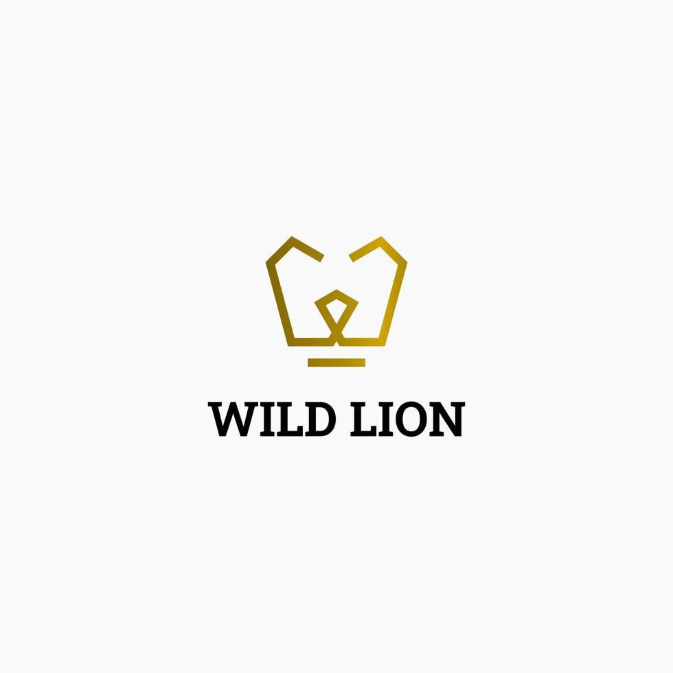 Lion logo and letter w vector image