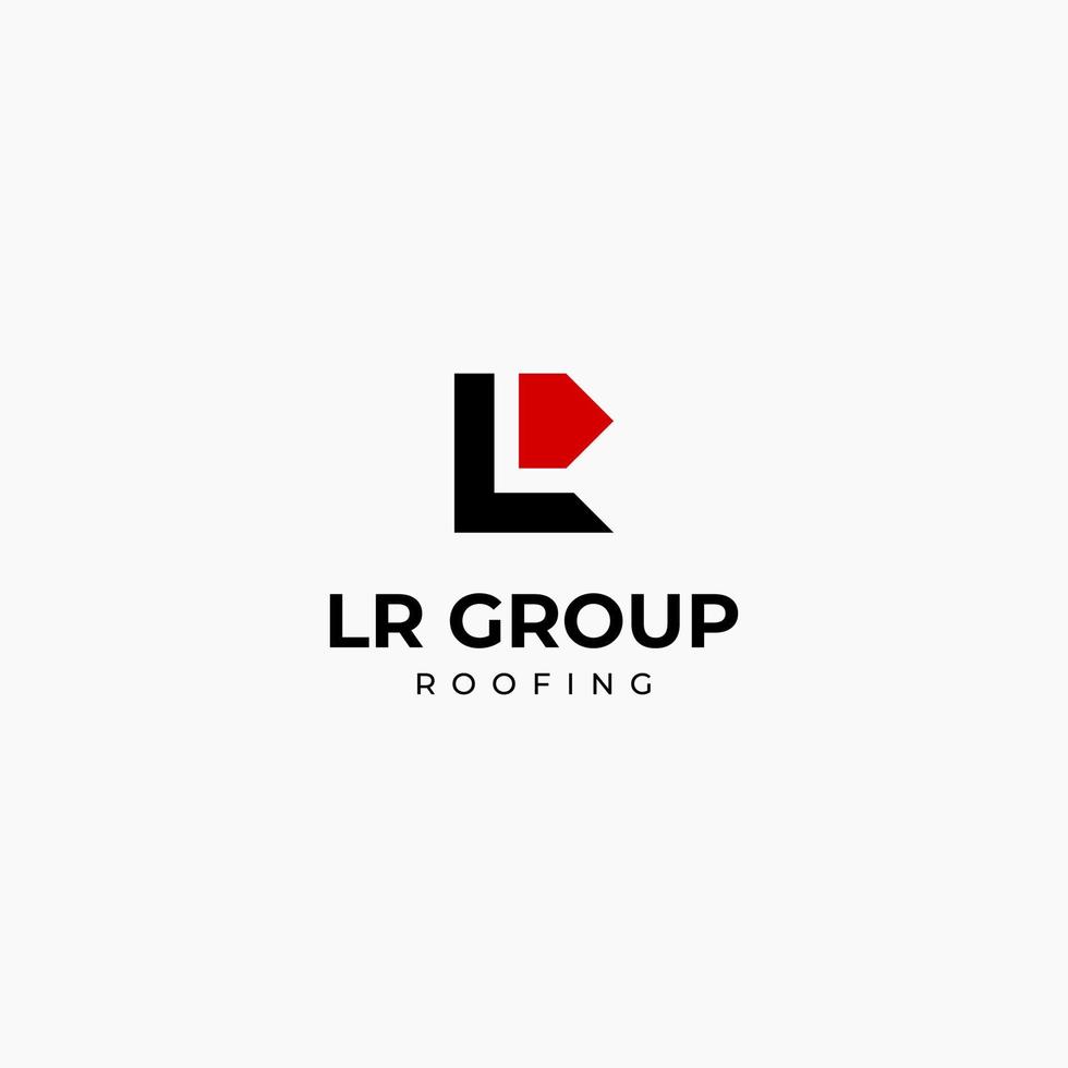 Letter L and R Home logo vector