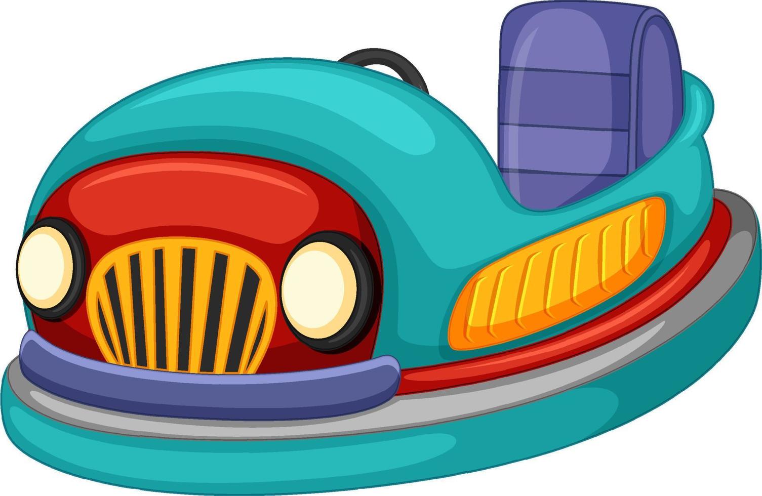 Cartoon bumper car on white background vector