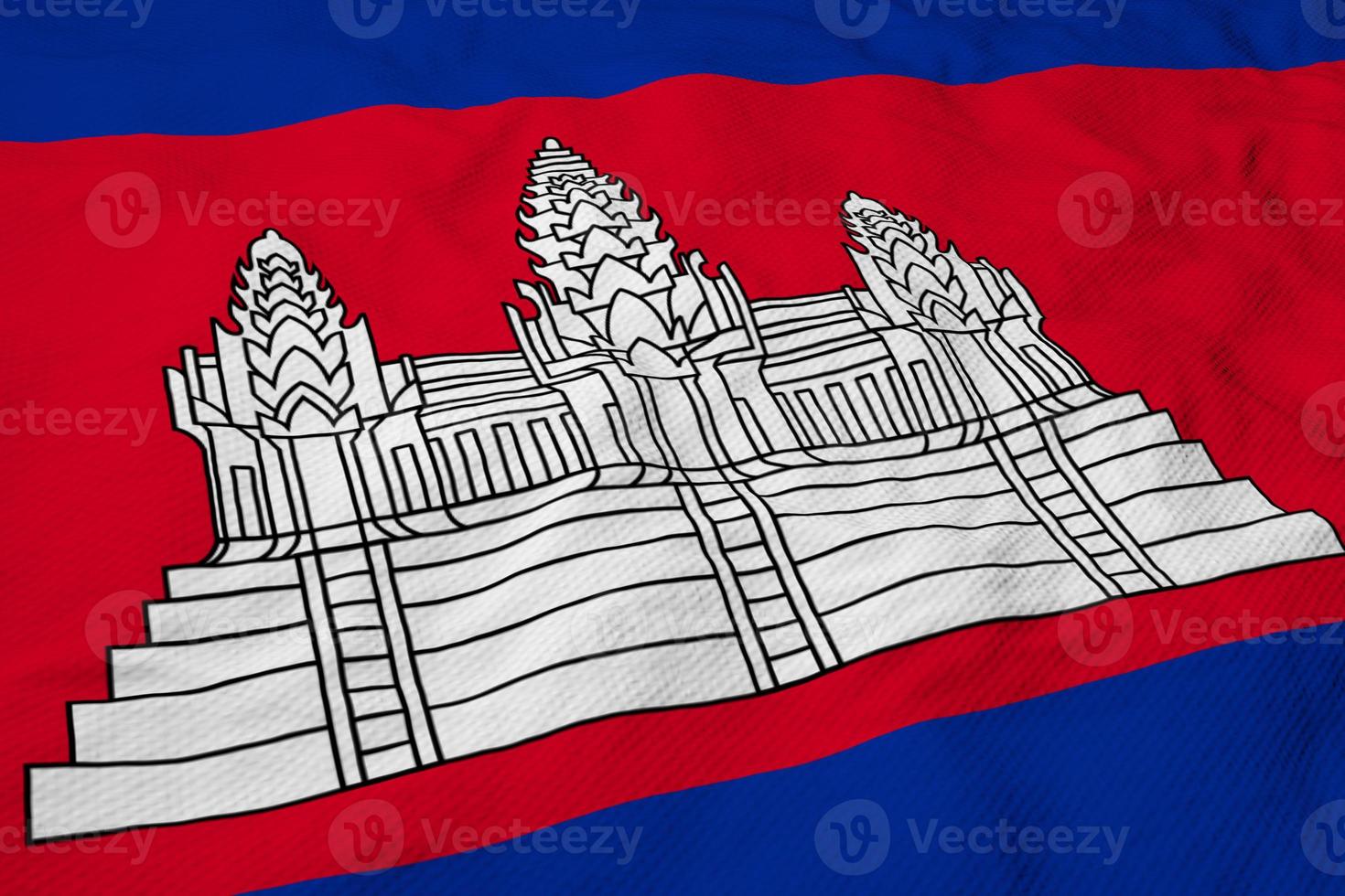 Flag of Cambodia in 3D rendering photo