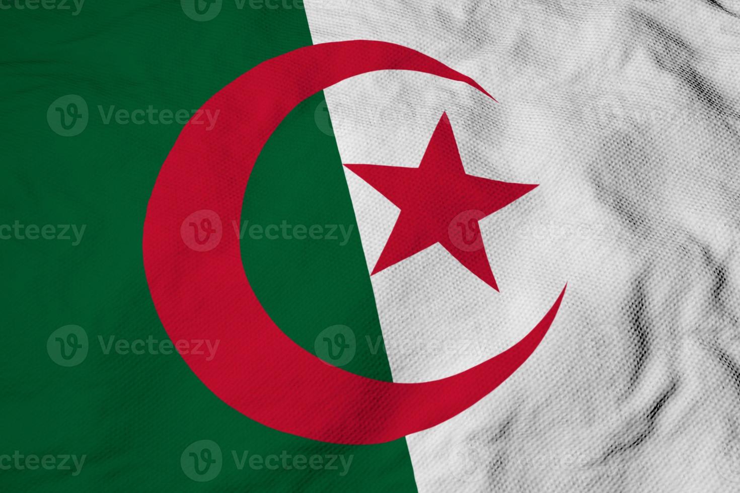 Flag of Algeria in 3D rendering photo