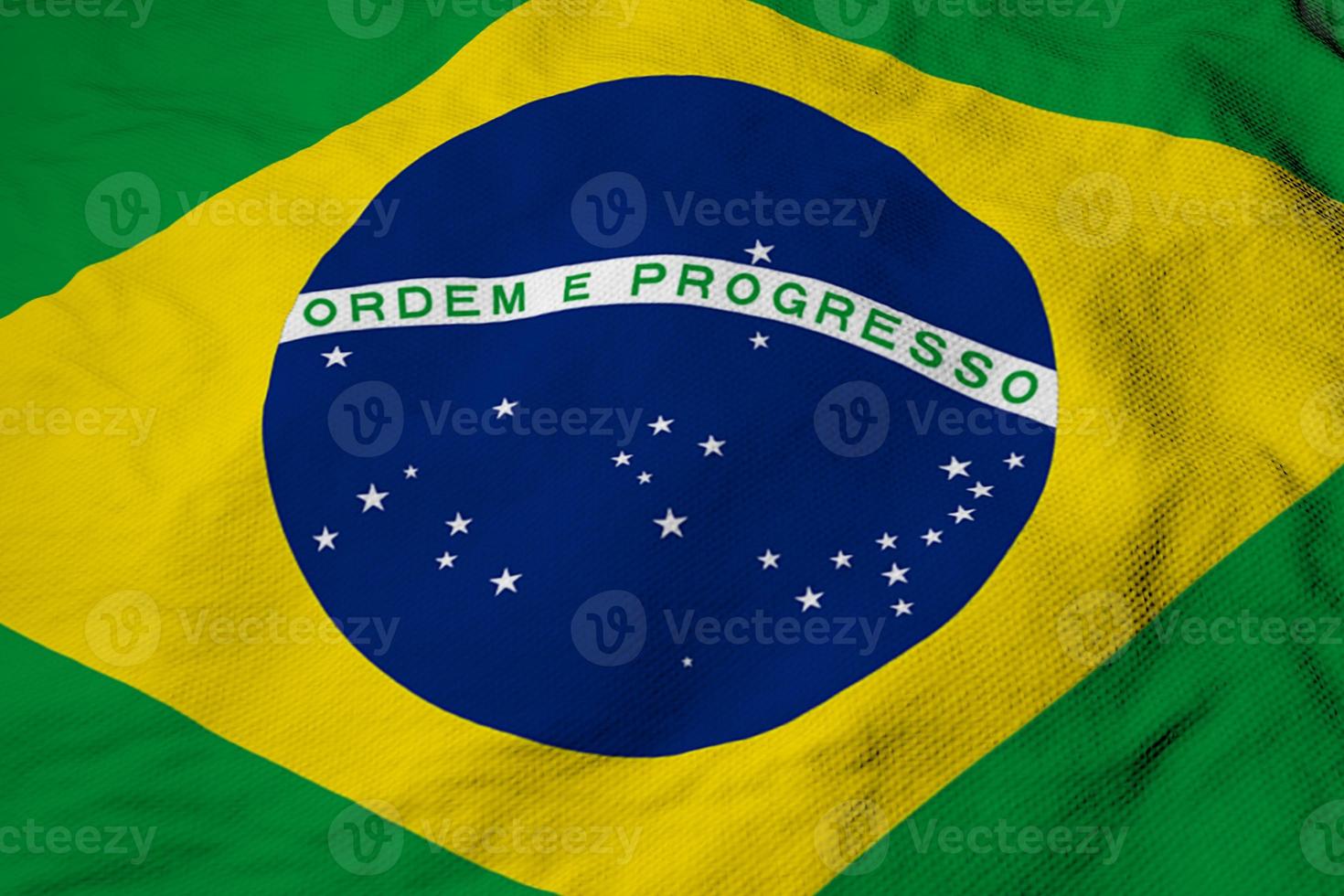 bandera de brasil en renderizado 3d foto