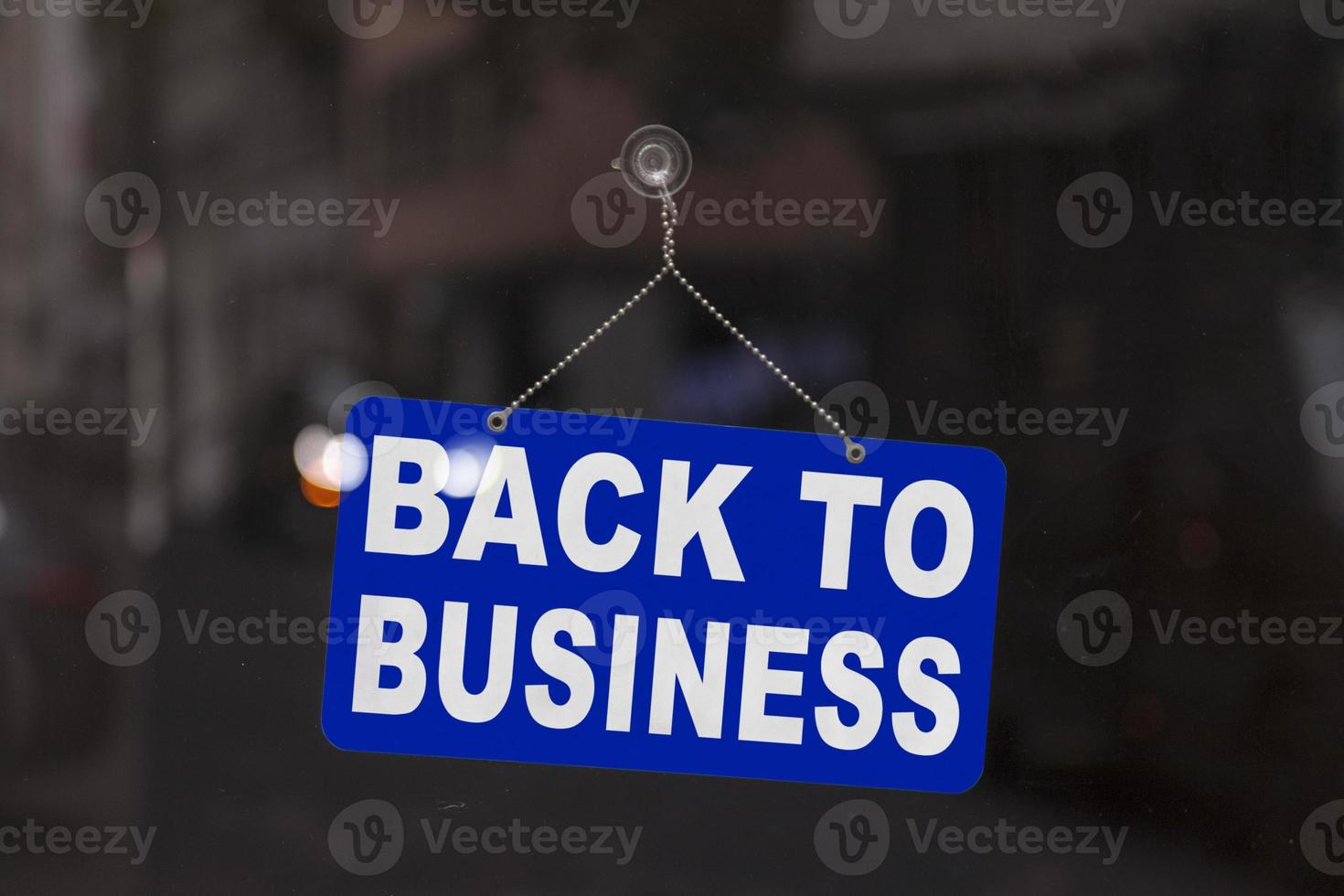 Back to business sign photo