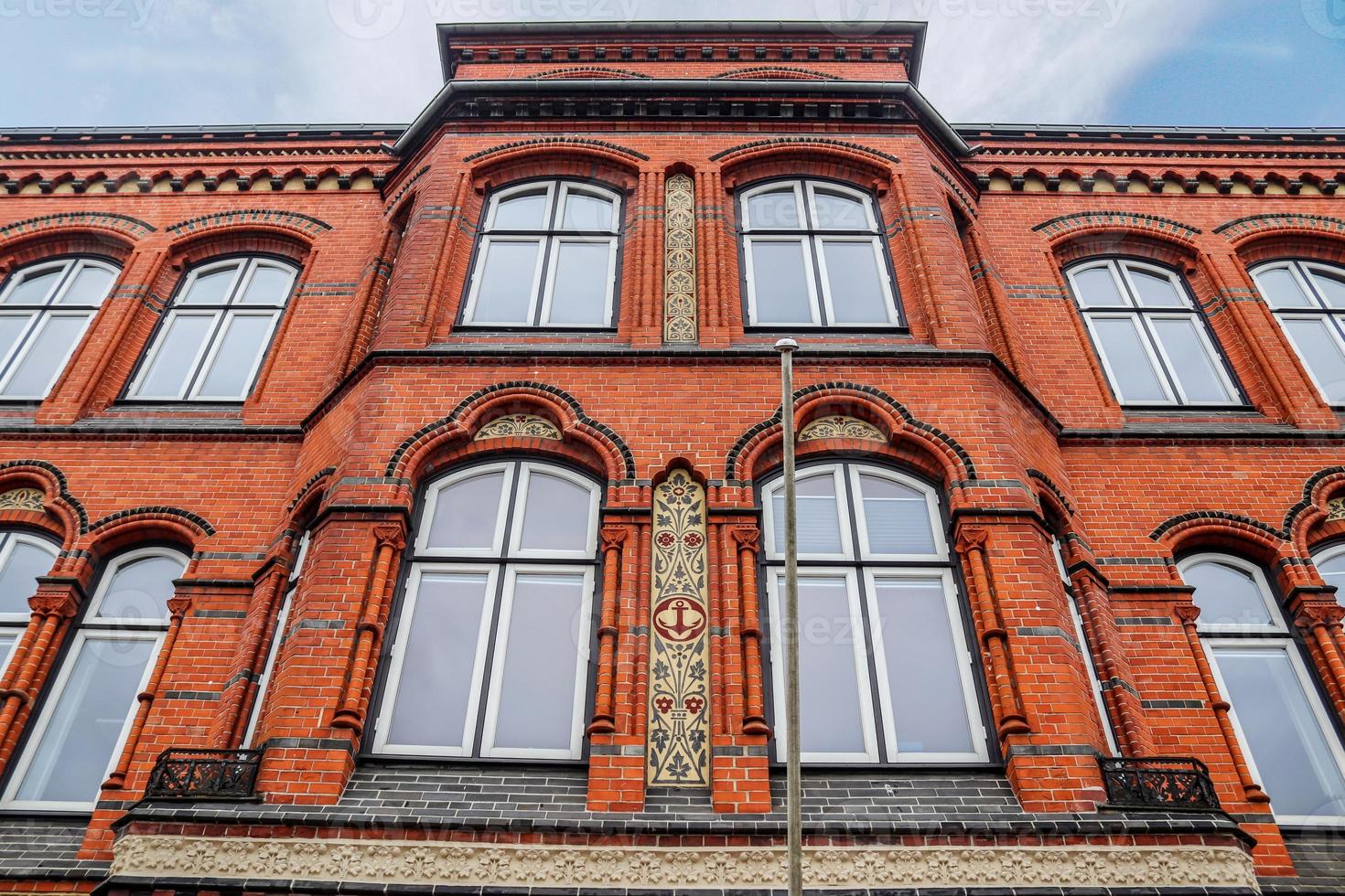 Beautiful old architecture of facades found in the small town Flensburg photo