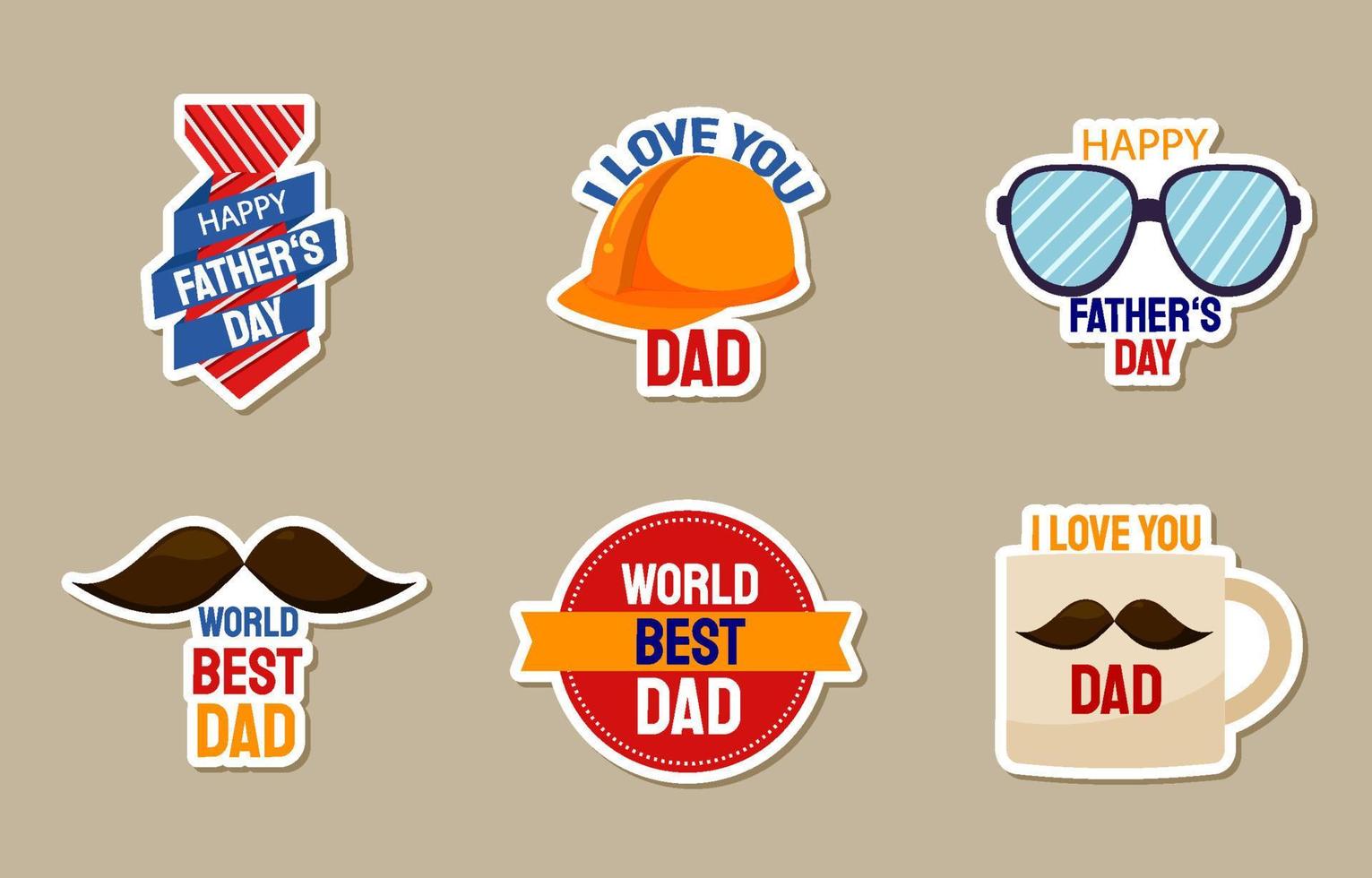 Happy Father's Day Sticker vector