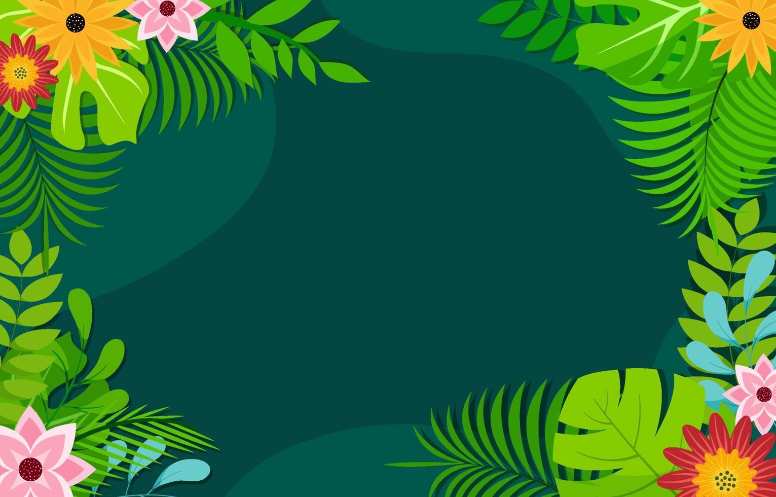 fondo floral de verano vector